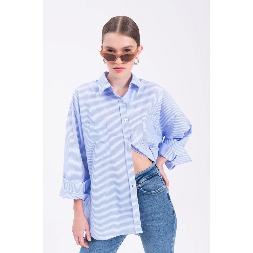 BSL Mavi Key Anny Stripe Oversized Shirt Size S